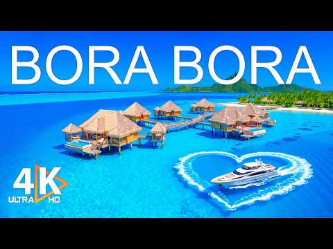 Bora Bora 4K Drone Footage | Looks UNREAL, Turquoise Lagoon & Paradise Villas
