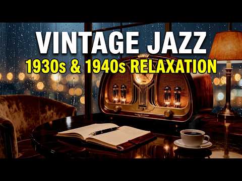 (No Ads)  Vintage Jazz Radio – 1930s 1940s Smooth Swing & Warm Background Music