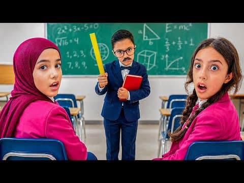 رضا صار أستاذ صارم !تيما وصديقتها لين رجعوا تلاميذ😱 