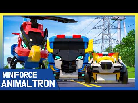 New Tri Forces Unite! Space Cops 🦁 Best Episodes of Miniforce Animaltron Saga of the Animal Rangers