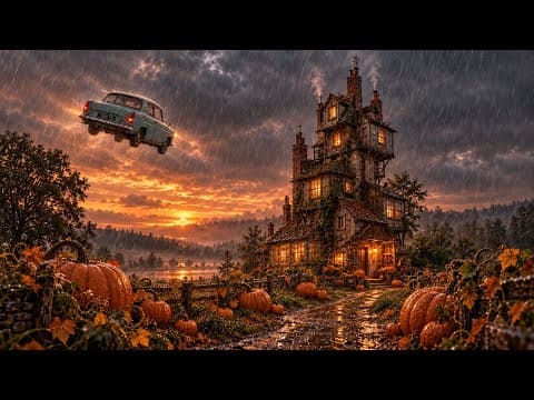 Harry Potter Inspired Cozy Weasley House ⚡️Rain & Magical Ambience #harrypotter #rain #halloween 
