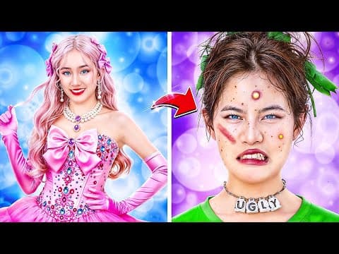 School Queen Became Ugly Girl! Beautiful Girl Vs Nerd Girl