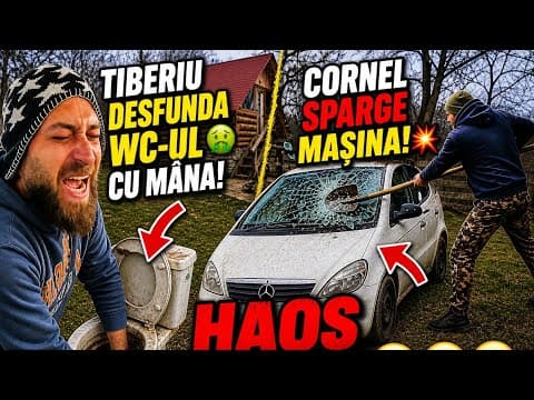 Tiberiu bagă mâna în wc 🤢 iar Cornel a spart mașina cu lopata! 😱 