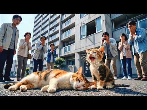 Mom Cat's Fell From a Great Height🏩, Baby Kitten Hard Work Changed Her Life Forever💔 | Sad Cat Story