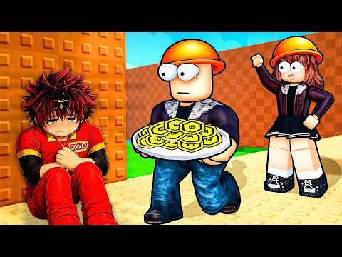 😱 I WAS ADOPTED BY TRILLIONAIRES in Kick a Lucky Block in ROBLOX!