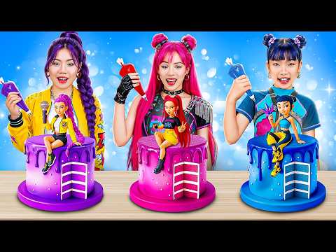 Poor Rumi Vs Rich Zoey Vs Giga Rich Mira Cake Decoration Challenge!