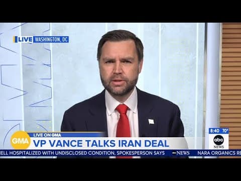 Vice President JD Vance talks US-Iran agreement