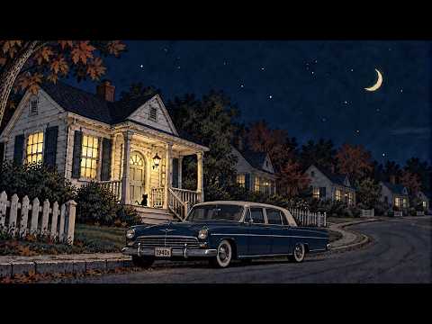 a little porch light in the 1940s moonlight 🌙 | soft vintage oldies jazz | read, relax & sleep