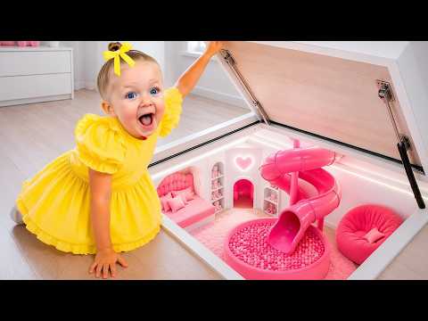 3 Secret Kids Rooms! Eva Hides from Mom