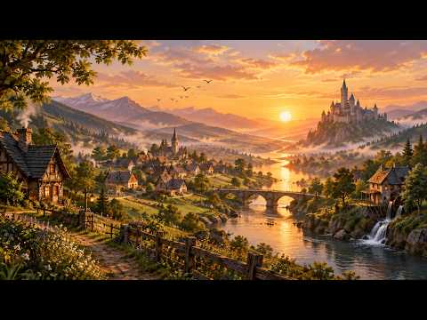 A Full Day in a Medieval Village 🏰 Relaxing Medieval Music for Sleep, Study & Focus (4 Hours)
