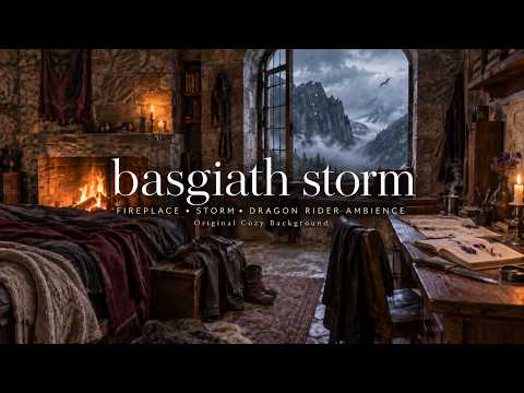 Violet's Room at Basgiath | Fourth Wing Rain Ambience | Storm Sounds for Reading, Study & Sleep