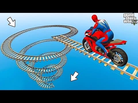 سبايدر مان اصعب دراجة نارية فوق اسماك القرش - Superheroes Ride on Motorcycle Stunt Funny Moments