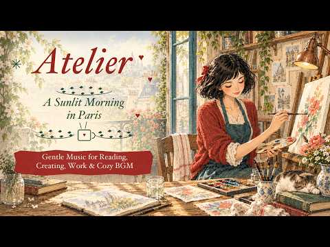 A Sunlit Paris Atelier | Gentle Storybook Music for Reading & Slow Living (2 Hours)