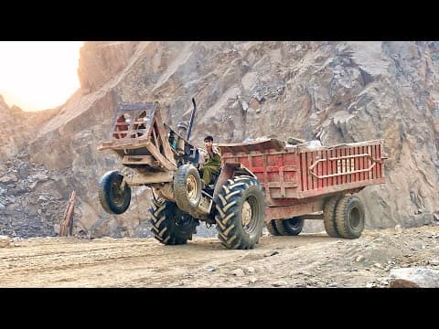 The Powerful Caterpillar 966E vs 966E Tumptruck Overloaded. Heavy machinery Loader 