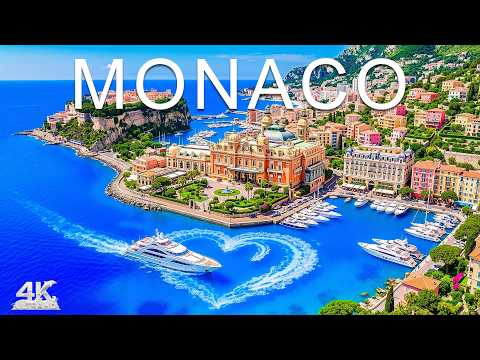Monaco 4K Drone Footage | Luxury Coastline, Superyachts & Mediterranean Elegance