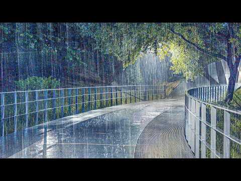 Sleep Like a Baby All Night with Heavy Rain Sounds | Insomnia, Stress &amp; Tinnitus Relief ASMR