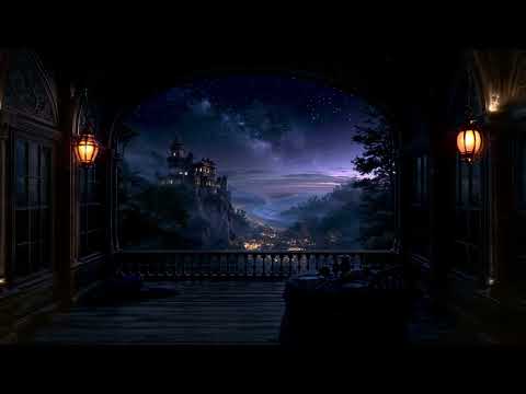 (No Mid Ads) Night Court Reading Ambience No Ads | Fantasy TV Background | Projector View