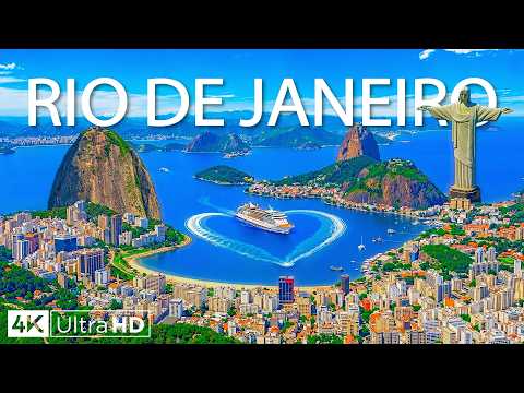 [4K] Rio de Janeiro, Brazil 🇧🇷 Christ the Redeemer & Sugarloaf | Turquoise Atlantic, Golden Beaches
