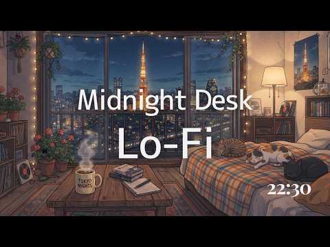 ☕ Evening Playlist | Work, Reading, Studying, and Relaxing Lo-Fi | Midnight Desk