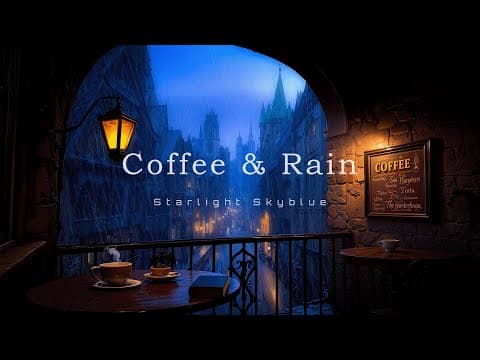 You're Having A Cup Of Coffee in Gothic Rainy Town | Dark Academia Winter Ambience for Work, Study