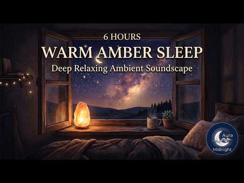 Warm Amber Sleep Music   6 Hours Deep Relaxing Ambient Pads for Instant Sleep & Overthinking Relief