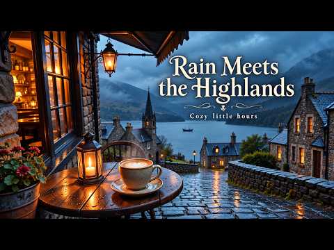 Where the Rain Meets the Highlands ☕ | A Cozy Scottish Café Ambience | Cozy Little Hours