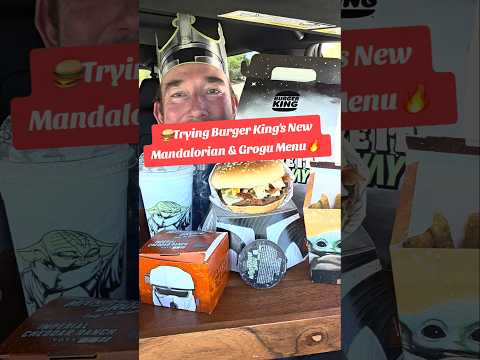 Trying Burger King's Mandalorian &amp; Grogu MENU 🍔🔥 #burgerking #mandalorian