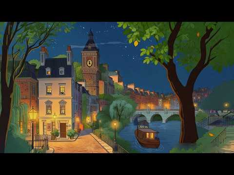 A Quiet Autumn Night by the River in the 1930s 🍂 | Oldies Playing in Another Room