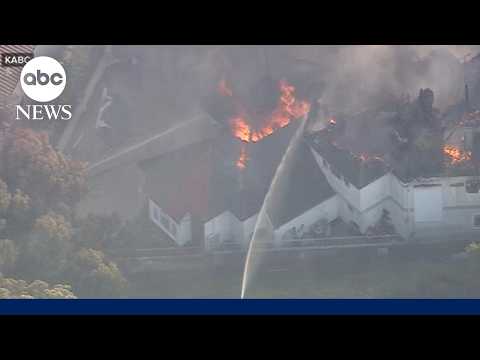 Hundreds of firefighters battle California wildfires