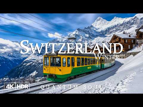 Winter Switzerland 4K Ultra HD • Stunning Footage, Scenic Relaxation Film with Calming Music