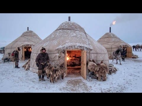 How Mongols Built & Survived In Yurtz At -50°C (-58°F ) In Brutal Winters