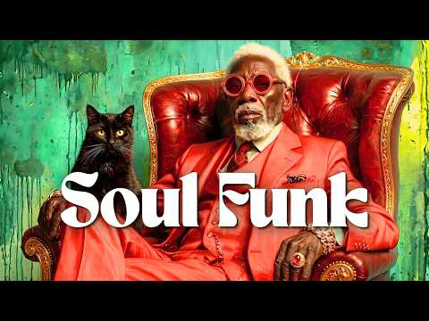 🖼️ Soul Funk Lounge Mix | Crimson & Green Art Lounge • Slow Deep Groove