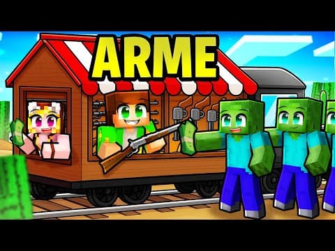 Vindem *ARME* pe TREN in INVAZIA ZOMBIE pe Minecraft...