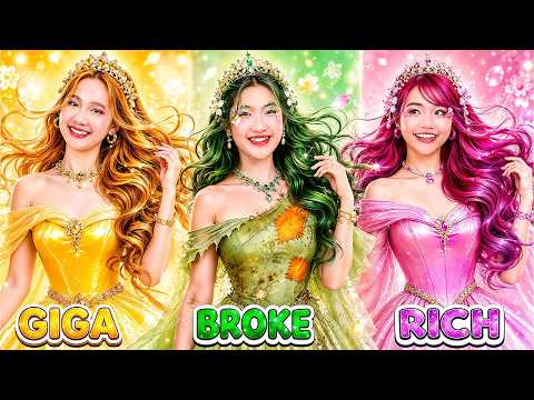 Poor Vs Rich Vs Giga Rich Girl! Extreme Makeover From Ugly To Beautiful