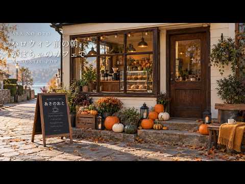 【秋色カフェ🎃朝カフェBGM】ハロウィン前の朝、かぼちゃが並ぶカフェで☕ やさしい洋楽Acoustic Chill Pop｜作業用・勉強用BGM｜2時間