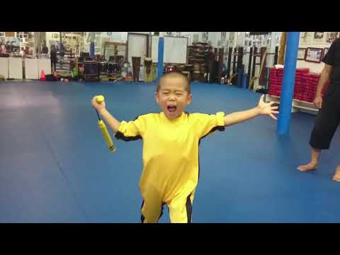 Ryusei showed Bruce Lee's Game Of Death nunchaku fight scene in front of Mr.Dan Inosanto.