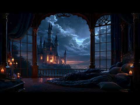(No Mid Ads) Reading Ambience | Night Court Projector Window | Fantasy TV Background