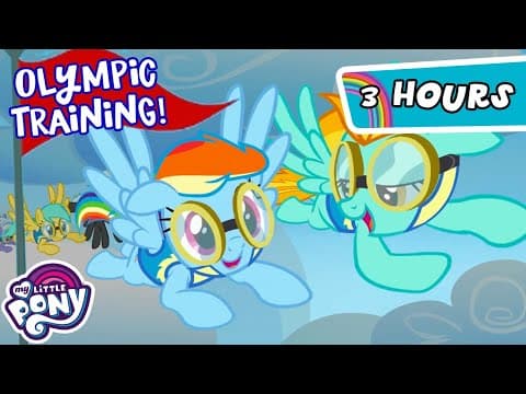 Rainbow Dash Trains for the Olympics⚽️ | 3 HOUR COMPS | My Little Pony: Friendship is Magic