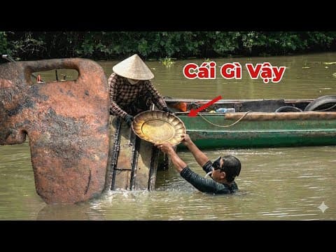 Thợ Lặn Mò Được Cục Sắt Đặt, Và Nhiều Món Đồ Nhìn Rất Lạ Dưới Sông 