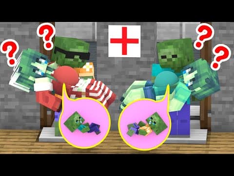 Poor Zombie Boy And Rich Zombie Gangster Take Their Wives To Give Birth, But...