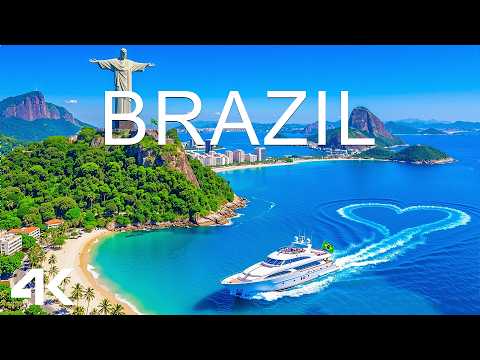 Brazil 4K Drone Footage 🇧🇷 Rio de Janeiro Skyline, Copacabana Coast & Atlantic Views