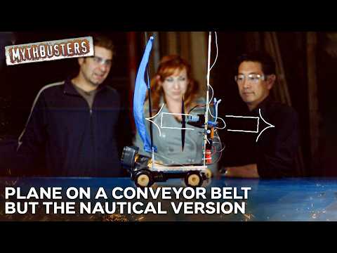 Can You Actually Propel A Sailboat By Blowing Into Your Own Sail? | MythBusters
