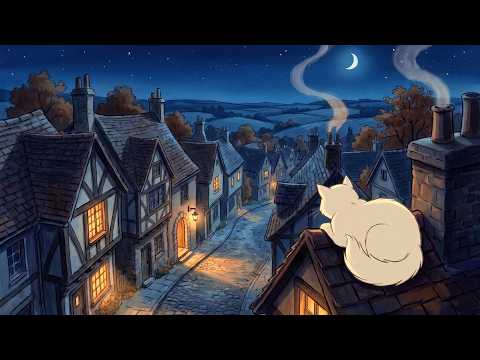 1940s moonlit evening in the living room | vintage oldies playing in another room | relax, sleep