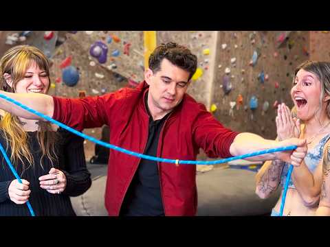 MAGICIAN SHOCKS CLIMBERS attempts IMPOSSIBLE STUNT