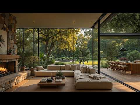 Relaxing Jazz At Cozy Forest Lounge | Calming Atmosphere With Refreshing Jazz for Ease The Stress