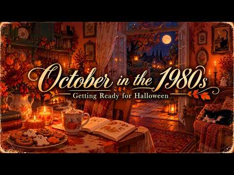 getting ready for halloween with vintage oldies playing in another room