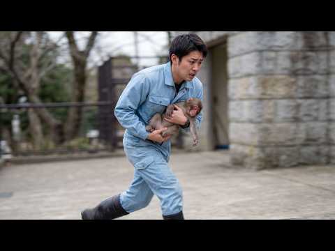 Baby Monkey Slammed the Concrete and Went Silent.  The Rookie Keeper Had Seconds Before...