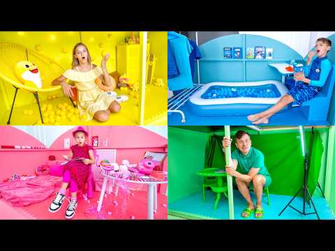 A Fun Adventure in a Giant Dollhouse! Kids Decorate Their Dream Playhouse 🏡✨