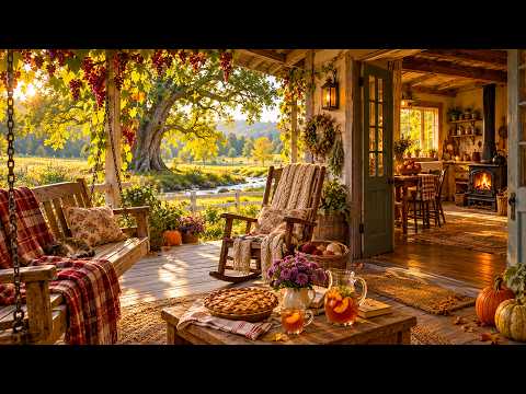 Stay Here on a Cozy Autumn Morning 🍁🔥 Cozy Autumn Kitchen, Warm Fire & Gentle Music