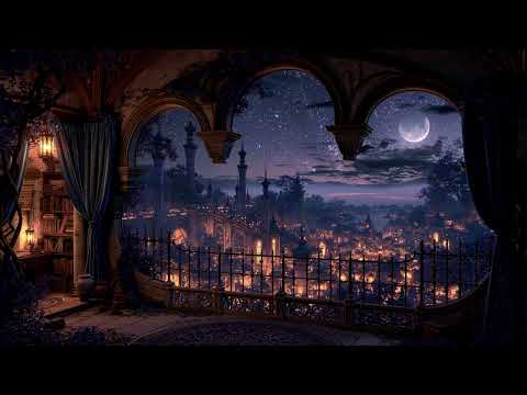 (No Mid Ads) Reading Ambience No Ads | Projector Background for Reading | Fantasy ACOTAR Library